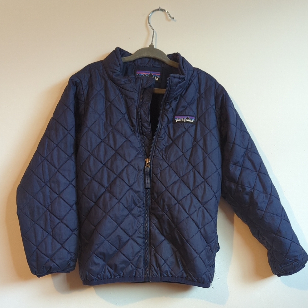 Patagonia Kids Navy Quilted Puffer Jacket